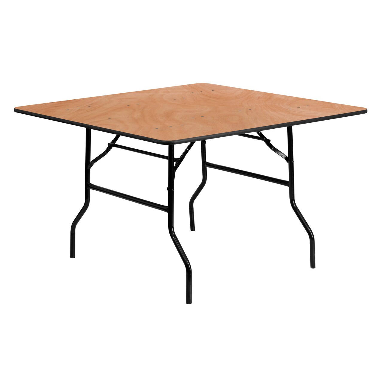 Emma and Oliver 4-Foot Square Wood Folding Banquet Table